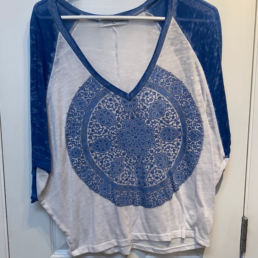 White and Blue t shirt